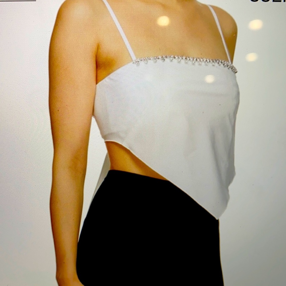 AREA - white handkerchief camisole
